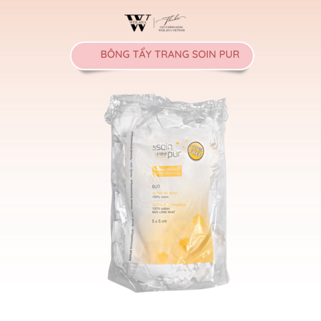 600 Miếng Bông Tẩy Trang Pháp Tetra Medical