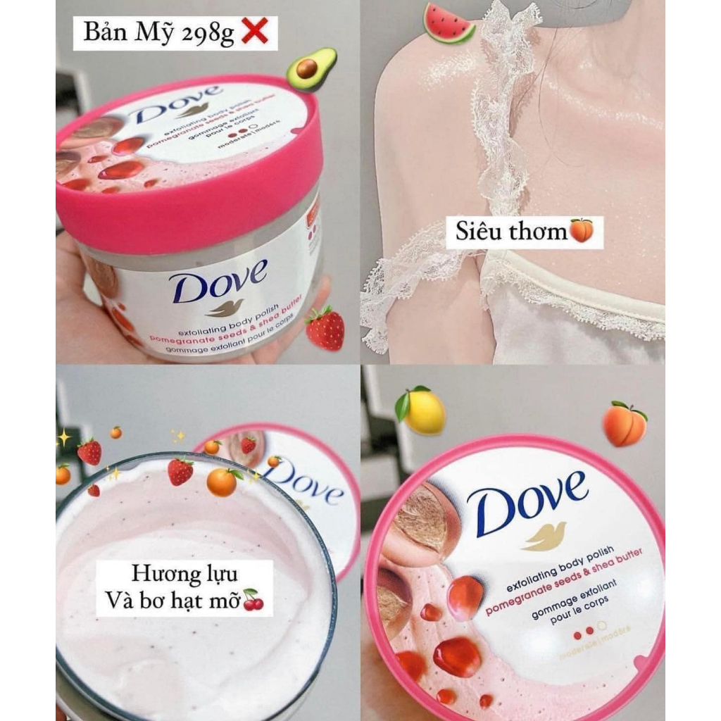 - BAN DUC - MY - TAY DA CHET TOAN THAN DOVE CHAM SOC DA DUONG TRANG CAP AM EXFOLIATING BODY POLISH