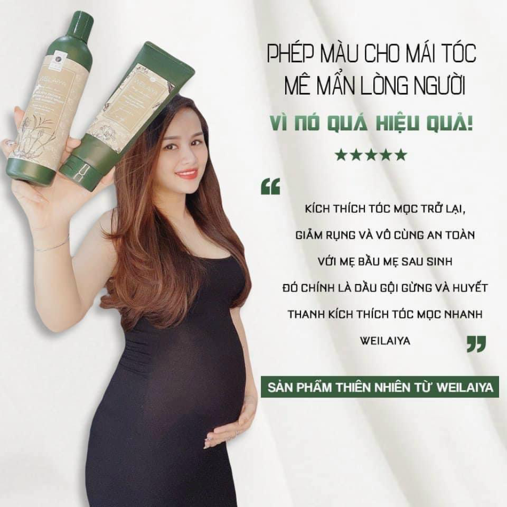 Bộ Dầu Gội Weilaiya Chính Hãng Tinh Chất Gừng Xanh Hà Thủ Ô Hỗ Trợ Mọc Tóc Ngăn Rụng Tóc - Cho Da Đầu Khô 400ml