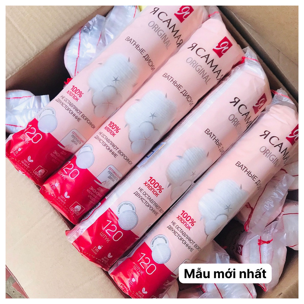 Bông Tẩy Trang Cao Cấp Ya Samaya RCAMAR Cotton Pads - Tôi là nhất (120 miếng - Nga)