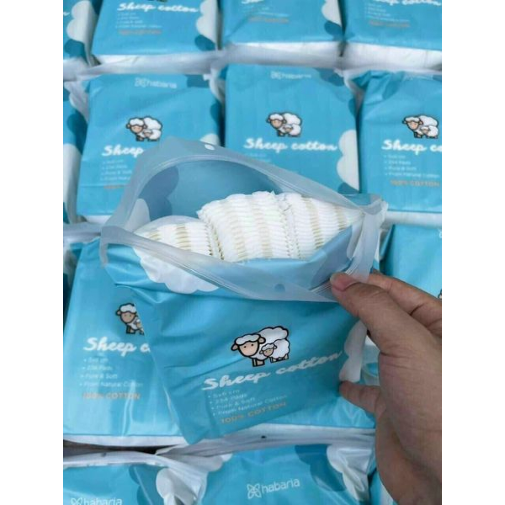 Bông Tẩy Trang Cừu Habaria Sheep Cotton 234 Miếng 
