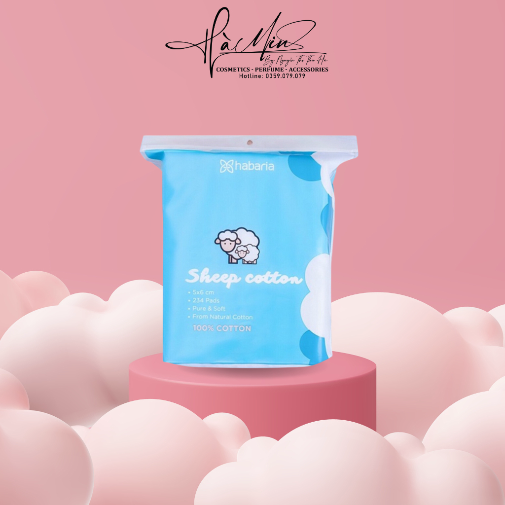 Bông Tẩy Trang Cừu habaria sợi To Bông Nguyên Chất 100 Cotton Tự Nhiên Mềm Mại An Toàn Cho Da