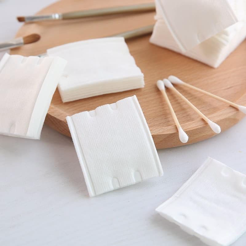 Bông Tẩy Trang Cừu habaria sợi To Bông Nguyên Chất 100 Cotton Tự Nhiên Mềm Mại An Toàn Cho Da
