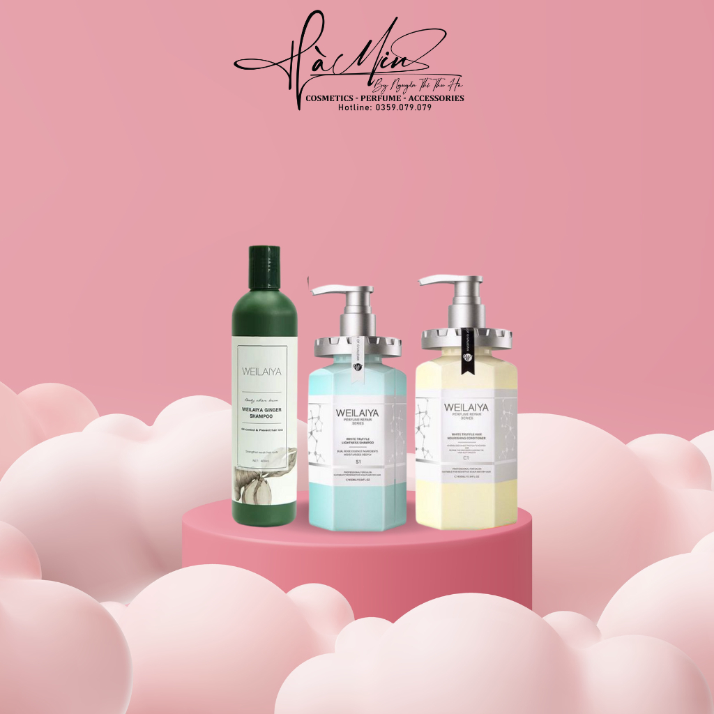 COMBO Cặp Gội Xả Phục Hồi + Dầu Gội Gừng Weilaiya Dành Cho Da Đầu Tóc Bết, Dầu, Hư Tổn, Nhuộm [ Chính Hãng]