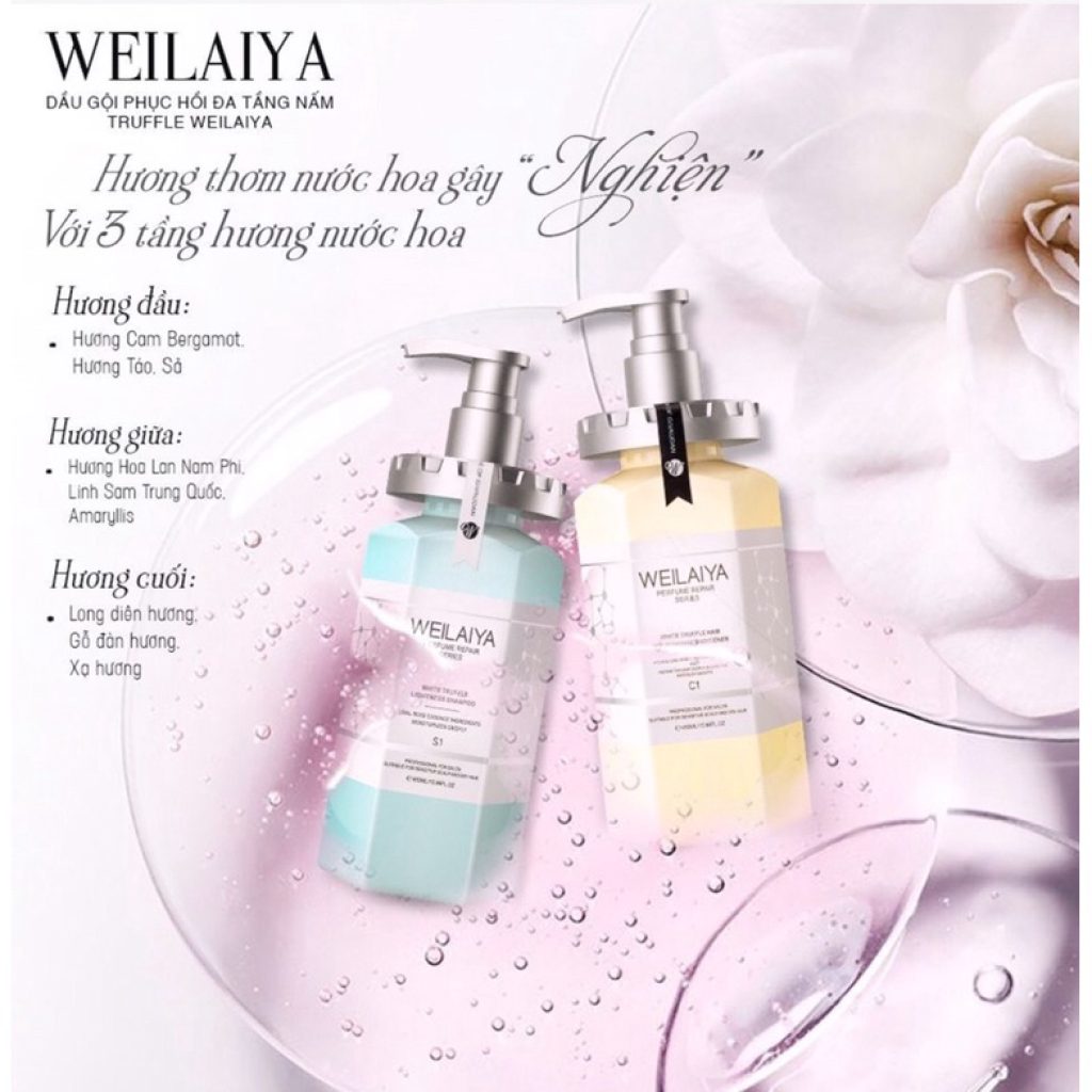 Dầu Gội Phục Hồi Đa Tầng Nấm Truffle Weilaiya Dành Cho Tóc Khô Xơ, Chẻ Ngọn, Hư Tổn, Tóc Nhuộm [ Chính Hãng}