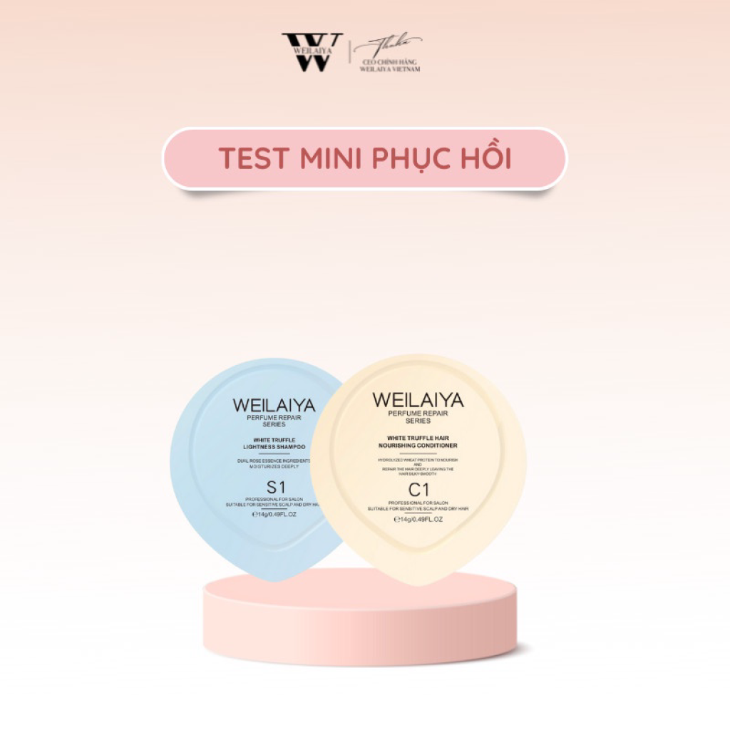 Dầu Gội Phục Hồi Tóc Hư Tổn Khô Sơ Chẻ Ngọn Sạch Gàu Bóng Mượt Đa Tầng Nấm TRUFFLE WEILAIYA MINI TEST