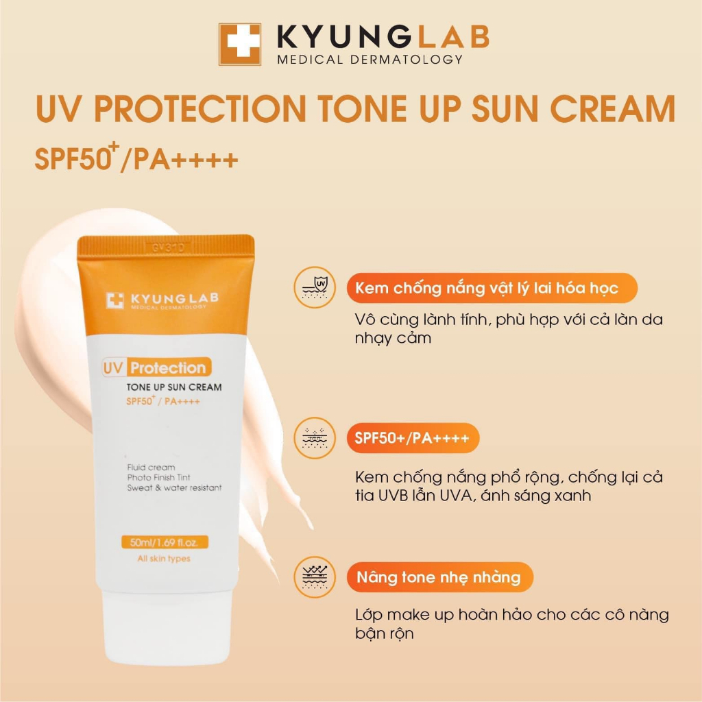 KEM CHONG NANG NANG TONE KYUNGLAB TONE UP SPF50- PA- 50ML