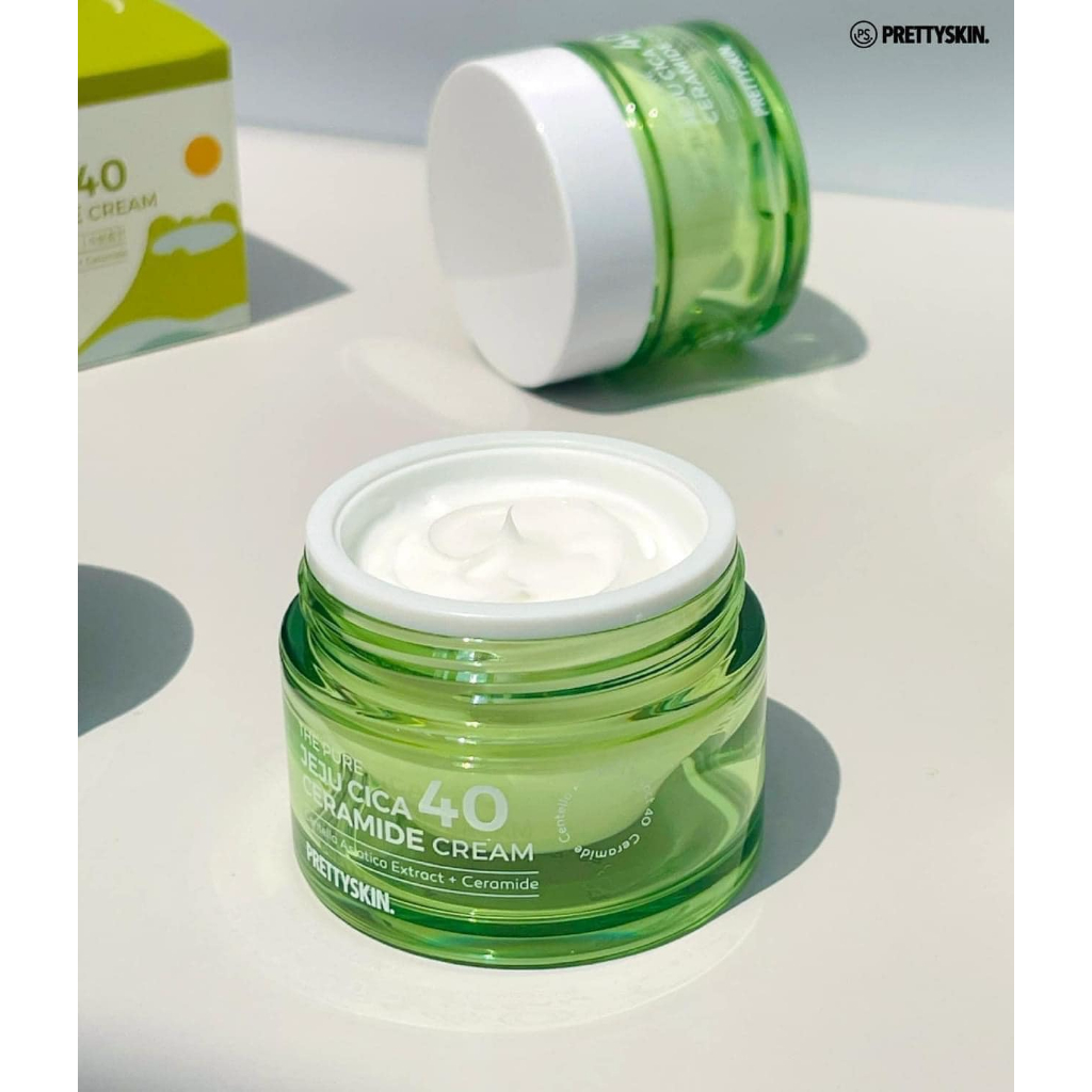 KEM DUONG TRANG DA RAU MA PRETTYSKIN THE PURE JEJU CICA 40 CERAMIDE CREAM 52ML