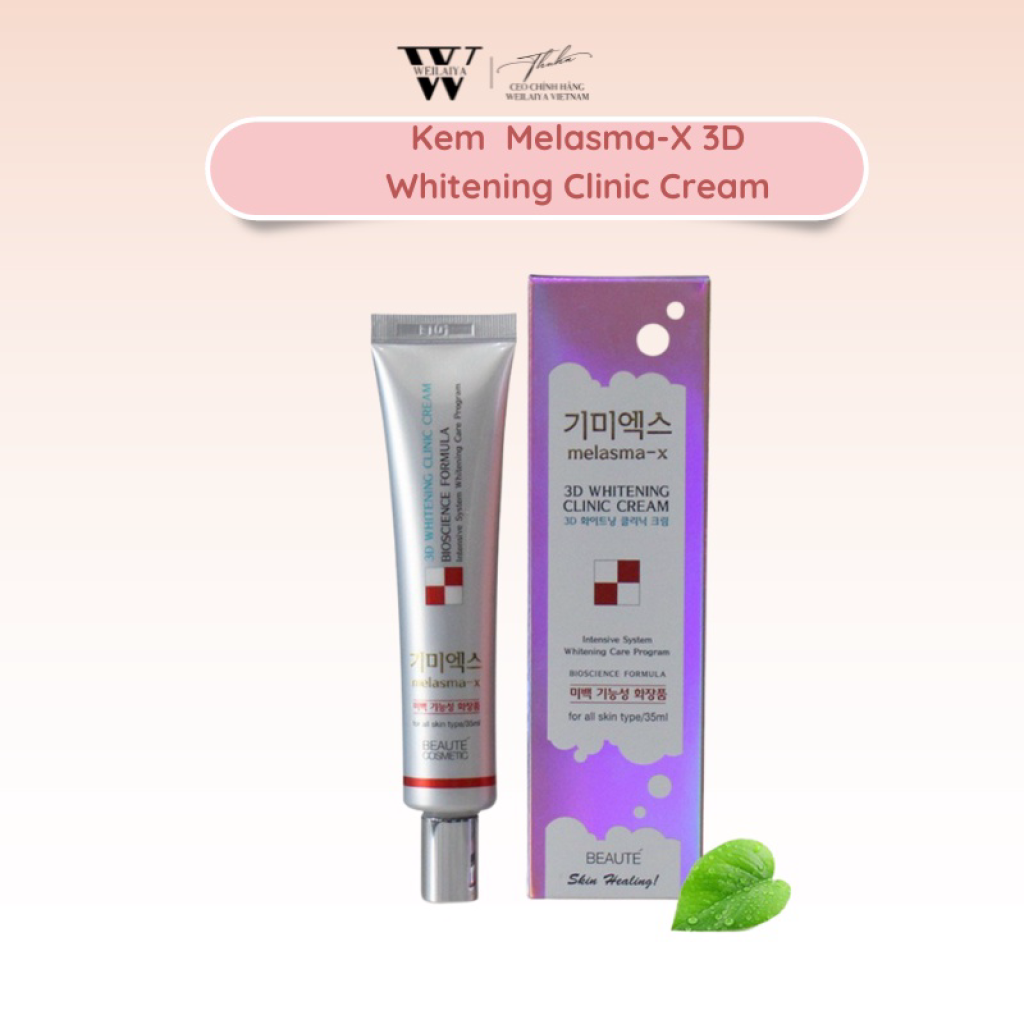 KEM LAM MO THAM NAM VA TAN NHANG MELASMA-X 3D WHITENING CLINIC CREAM 35ML HANG CHINH HANG