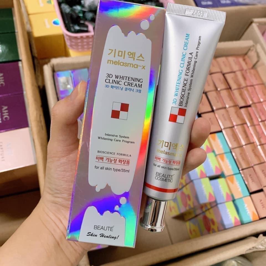 KEM LAM MO THAM NAM VA TAN NHANG MELASMA-X 3D WHITENING CLINIC CREAM 35ML HANG CHINH HANG