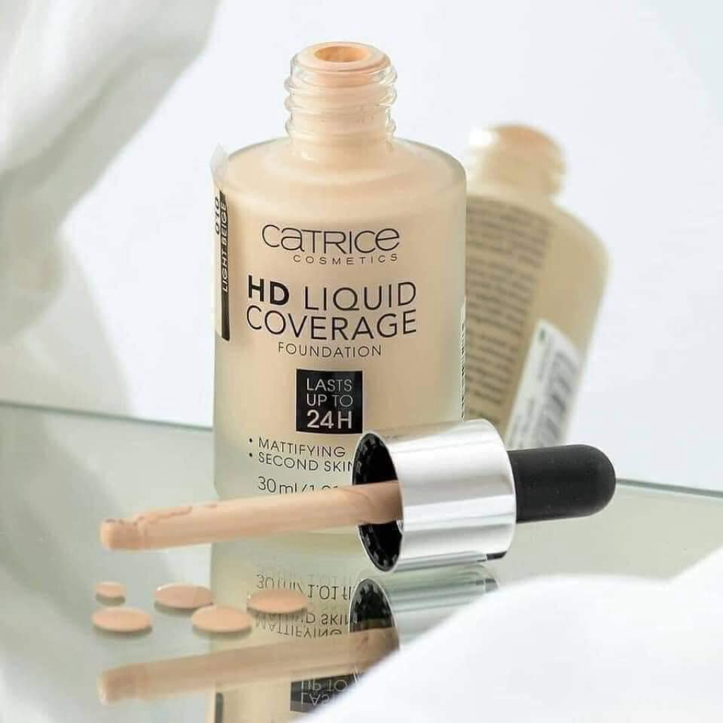 KEM NEN CATRICE HD LIQUID COVERAGE FOUNDATION- KEM NEN CHE PHU TU NHIEN TAO DO MIN MANG CHO DA 30ML