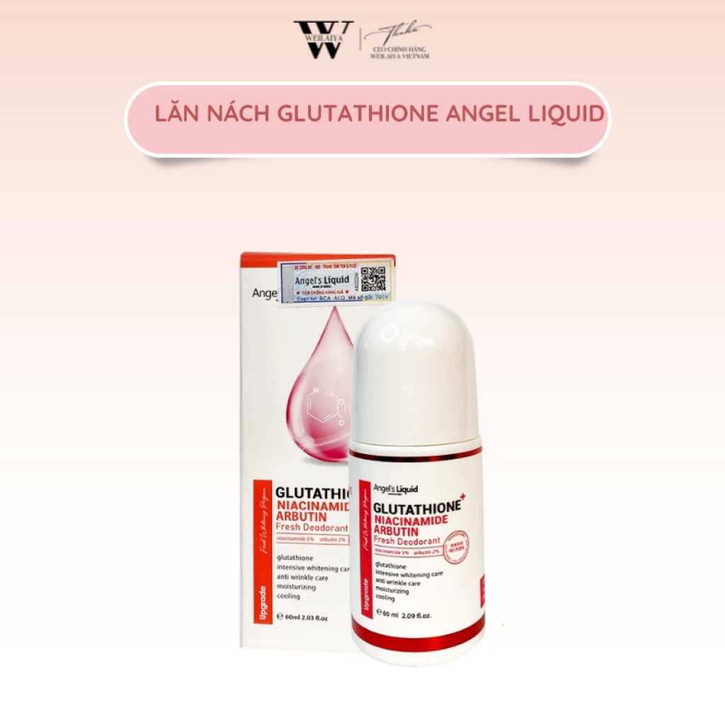 LAN NACH ANGEL-S LIQUID GLUTATHIONE NIACINAMIDE ARBUTIN WHITENING KHU MUI GIAM THAM 60ML