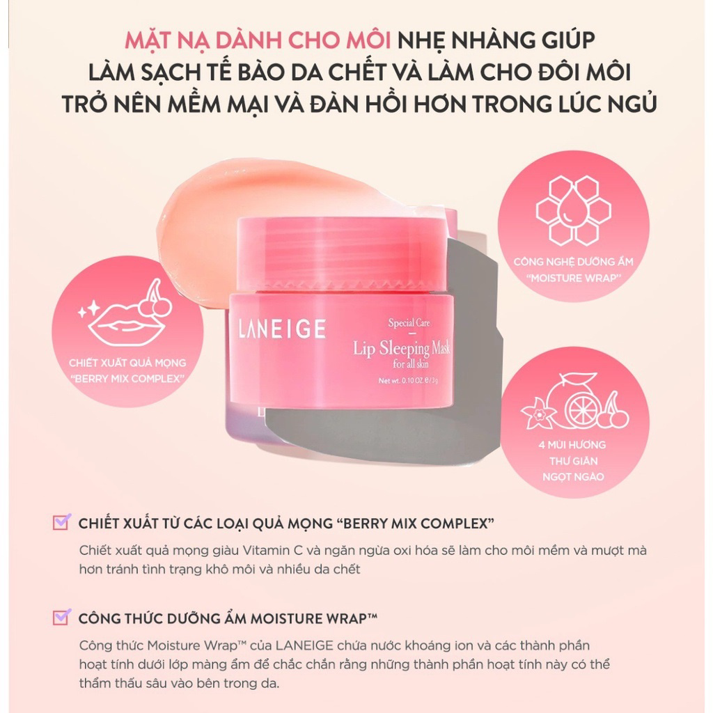 MAT NA NGU CHO MOI LANEIGE 20G LIP SLEEPING MASK- MAT NA NGU MOI LANEIGE FULLSIZE