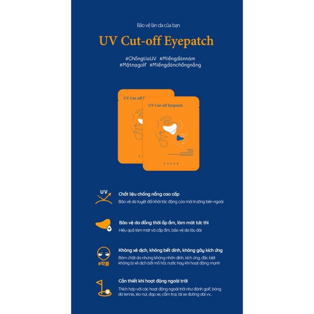 Miếng Dán Chống Tia UV VAVET UV CUT-OFF EYEPATCH BE