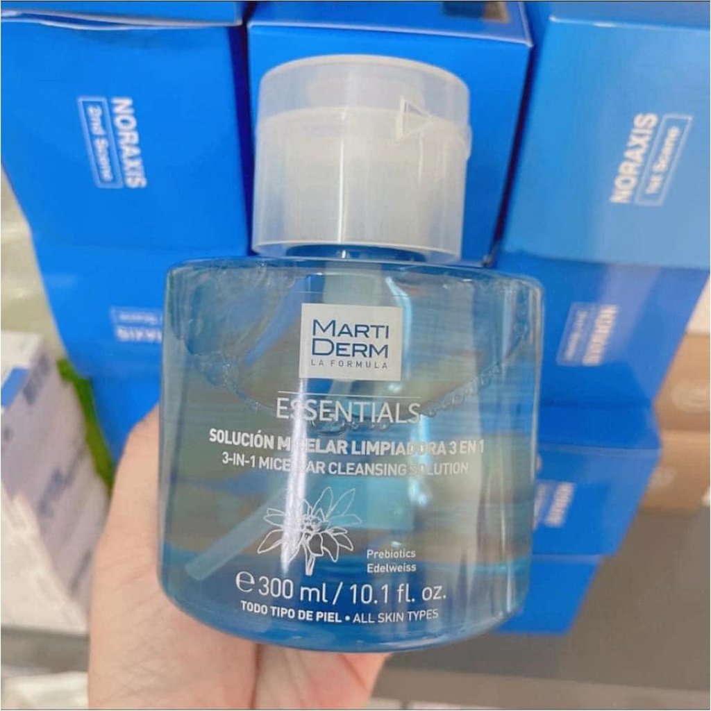 NUOC TAY TRANG TOAN NANG MARTIDERM ESSENTIALS MICELLAR CLEANSING SOLUTION 3 IN 1
