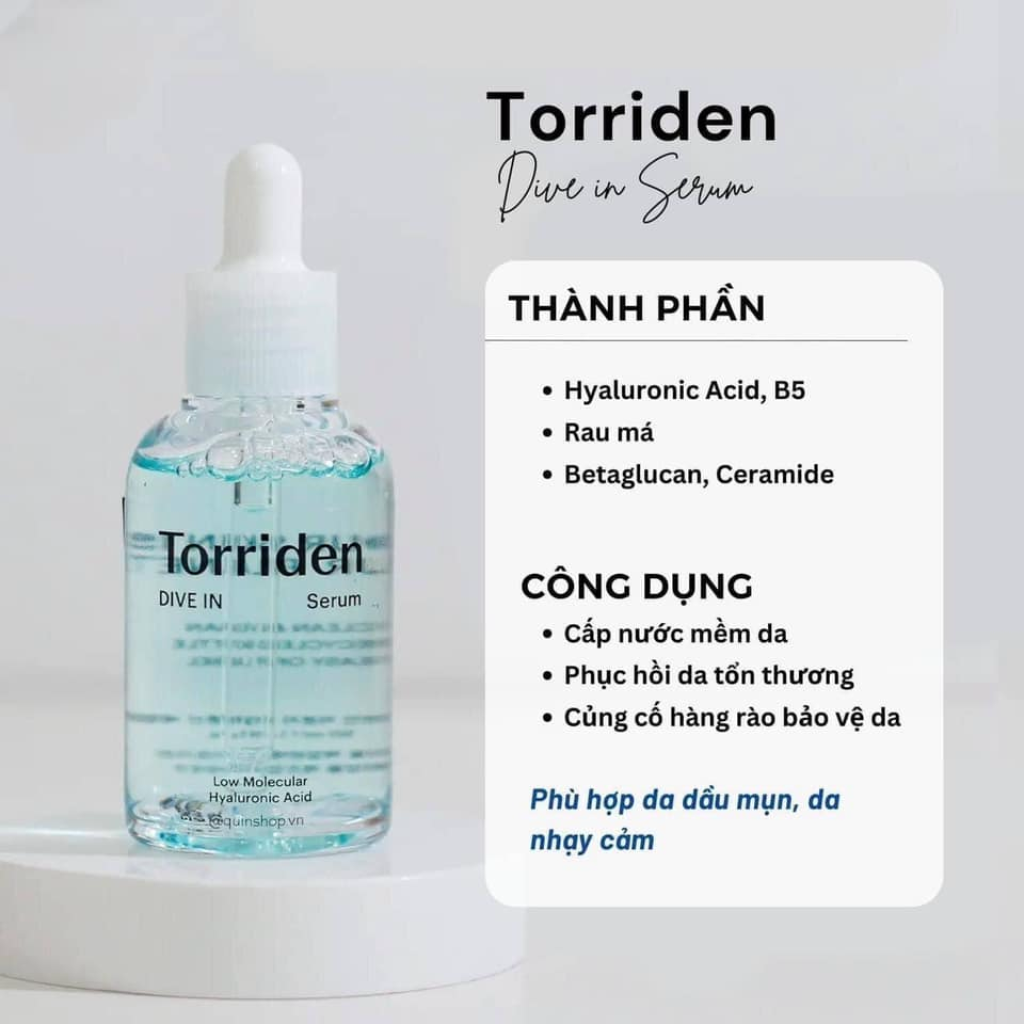 SERUM DIVE IN TORRIDEN  GIU AM SANG BONG DA GIU AM SAU BEN TRONG 50ML