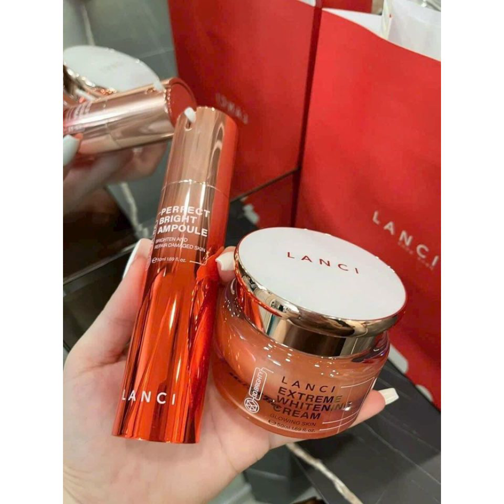 Serum Trắng Da Lanci Perfect bright Ampoule 50ml Hỗ Trợ Dưỡng Trắng da Mờ Đốm Nâu