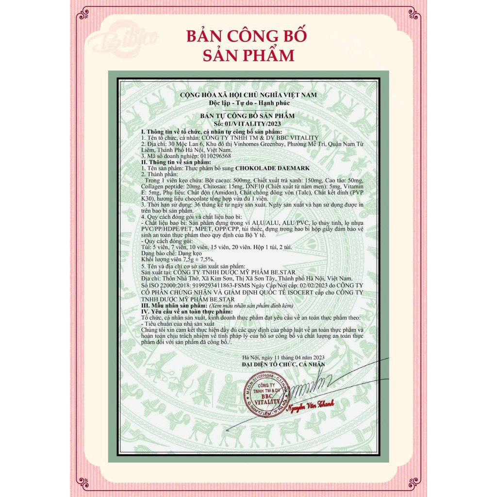 Socola Giảm Cân Đan Mạch Chokolade Vægttab Hộp 40 Viên