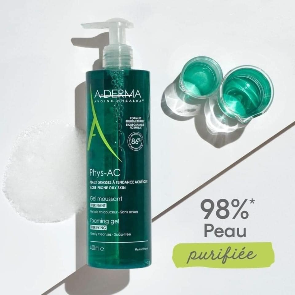 Sữa Rửa Mặt Aderma Gel Moussant Thys Ac Chuyên Dùng Cho Da Mụn - Nhạy Cảm 