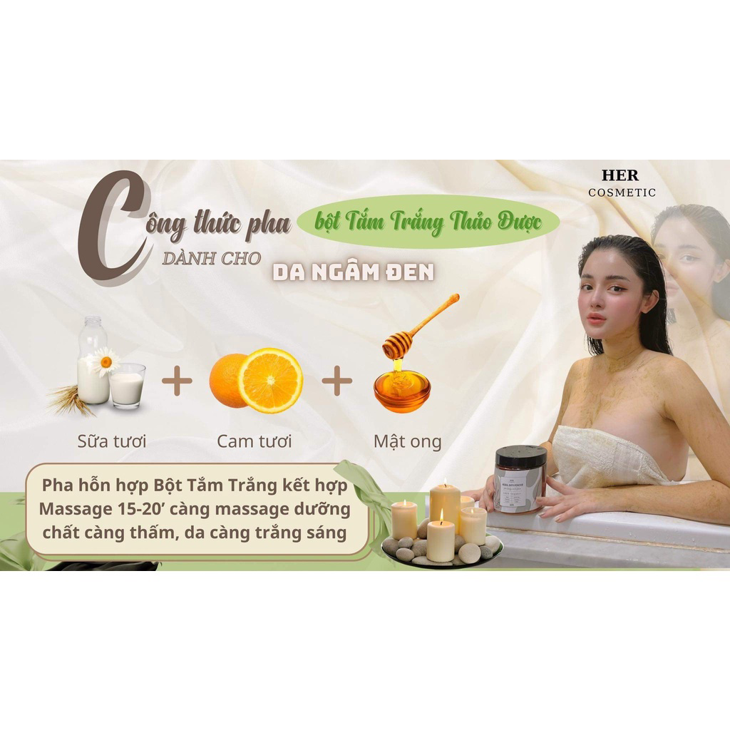 TAM TRANG THAO DUOC HERBAL BATH POWDER - HER COSMETIC 300G