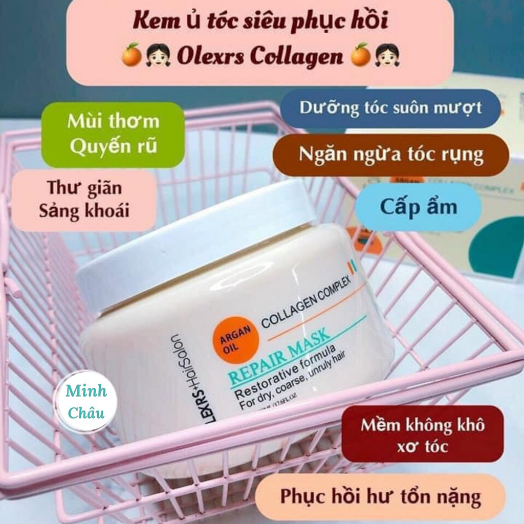 U TOC OLEXRS KEM U TOC PHUC HOI SIEU MUOT OLEXRS HAIR SALON COLLAGEN COMPLEX 500ML