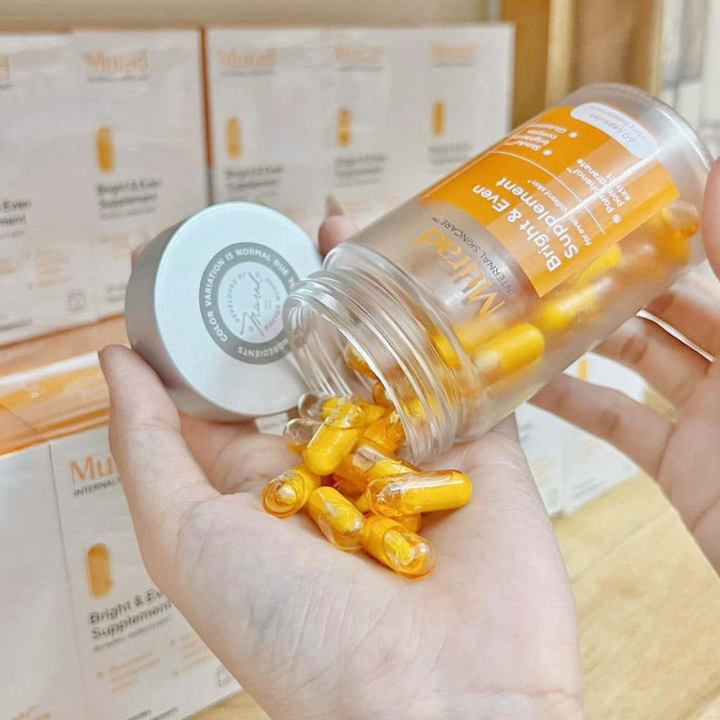 Viên Uống Chống Nắng Murad Sáng Da Và Chống Oxy Hoá Bright & Even Supplement - hộp 60 viên