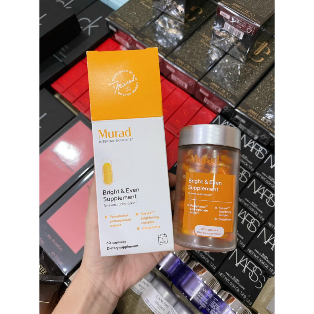 Viên Uống Chống Nắng Murad Sáng Da Và Chống Oxy Hoá Bright & Even Supplement - hộp 60 viên