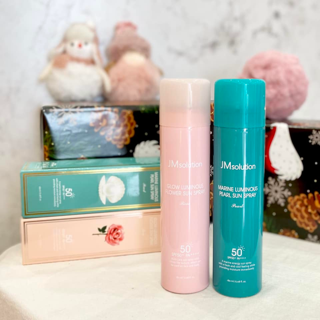 XIT CHONG NANG BAO VE DA JMSOLUTION GLOW LUMINOUS FLOWER SUN SPRAY-MARINE LUMINOUS PEARL SUN SPRAY SPF50