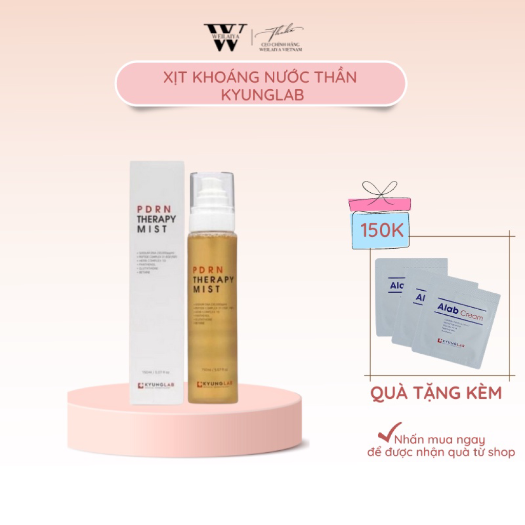 XIT KHOANG THAN KYUNG LAB CHINH HANG PDRN THERAPY MIST 150ML-XIT TE BAO GOC TANG SINH COLLAGEN CAP AM PHUC HOI BAO VE DA