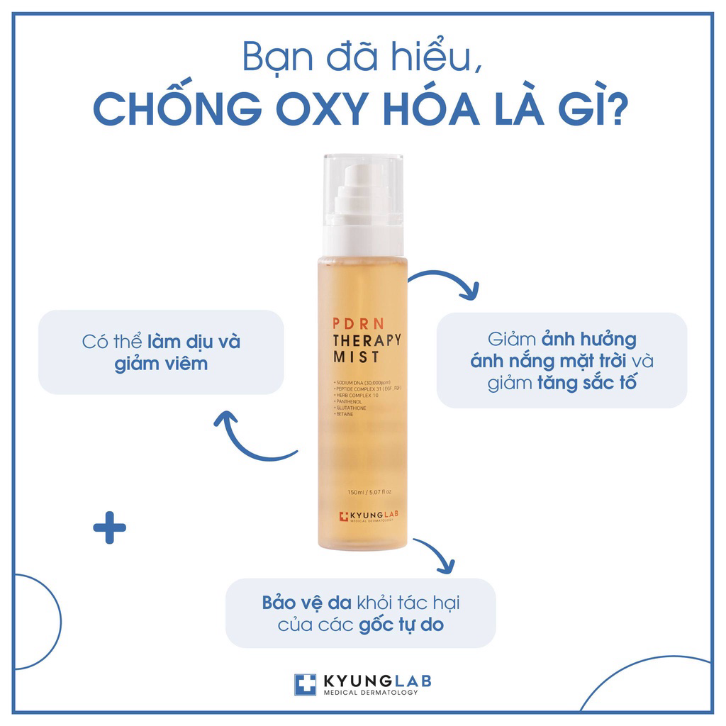 XIT KHOANG THAN KYUNG LAB CHINH HANG PDRN THERAPY MIST 150ML-XIT TE BAO GOC TANG SINH COLLAGEN CAP AM PHUC HOI BAO VE DA