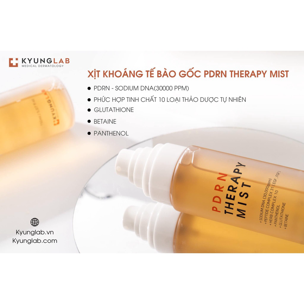 XIT KHOANG THAN KYUNG LAB CHINH HANG PDRN THERAPY MIST 150ML-XIT TE BAO GOC TANG SINH COLLAGEN CAP AM PHUC HOI BAO VE DA